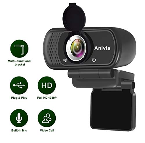 Webcam Camera Usb Webcam con microfono Full HD 1080P Widescreen Videochiamata e registrazione per streaming laptop e desktop