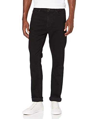 Marchio Amazon - find. Jeans Skinny con Elastici Uomo, Nero (Black), 40W / 32L, Label: 40W / 32L