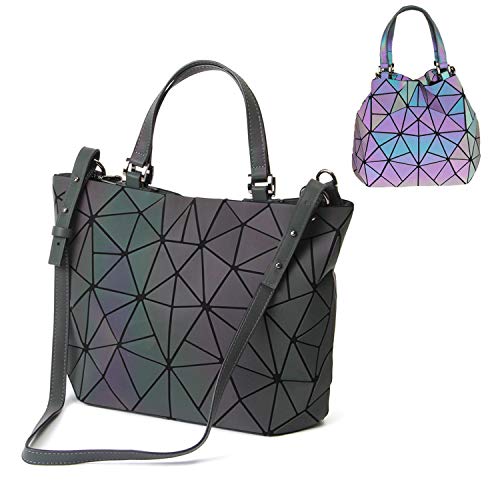 Borse a Mano da Donna Geometrica Borse e borsette luminose Olografica Borsa a Spalla Borse Moda per Shopping Partito