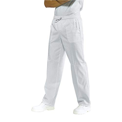 ISACCO - Pantalone Con Elastico Bianco Cotone - M
