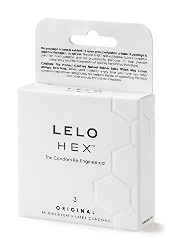 LELO HEX Preservativi Reinventati - Nuovi Profilattici ultra sottili e resistenti per sensazioni extra - Leggermente lubrificati - 1 scatola 3 pezzi