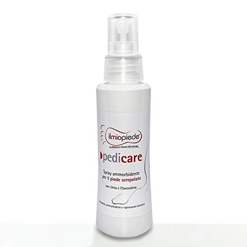 Pedicare. Spray per Pediluvio, idratante, emolliente e nutriente specifico per piedi e talloni secchi e screpolati. Per il trattamento della pelle secca, molto secca, ruvida e screpolata dei piedi.