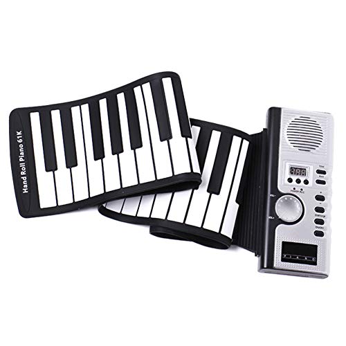 Syfinee 61/88 Keys Roll Up Piano Upgraded Portable Rechargeable Electronic Hand Roll Piano Portable Electronic Hand Roll Piano Flexible Roll up Keyboard Silicone Piano
