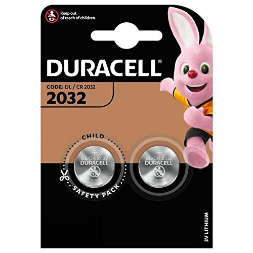 Duracell 2032 CR2032 DL2032 Batterie a Bottone al Litio - 2 Batterie