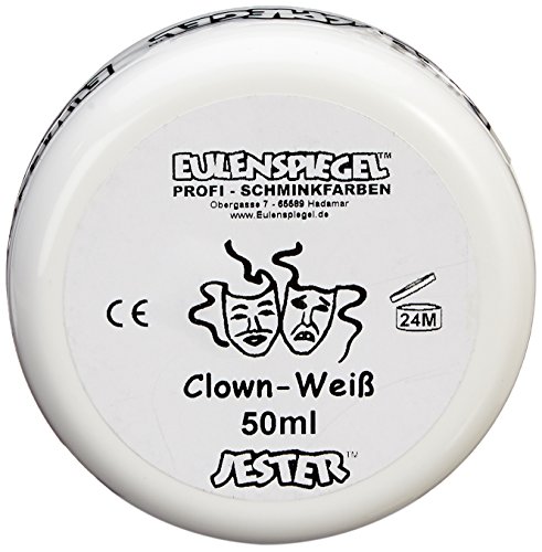 Eulenspiegel 500507 - Trucco da clown, 50 ml, colore: Bianco