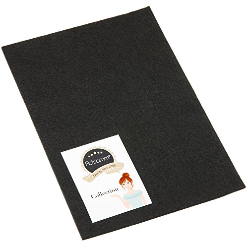 Adsamm® | foglio di feltro adesivo | 200x300 mm | nero | rettangolari | feltrini di ottima qualità di Adsamm®