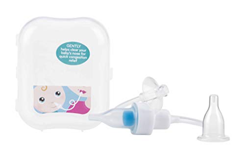 Nuby - Aspiratore Nasale per neonati e bambini - con 4 filtri lavabili e custodia da viaggio - 0mesi+
