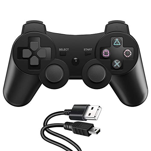 Zexrow Joystick PS3,senza fili Controller di gioco per PS3, PS3 Controller, Bluetooth Controller con cavo di caricabatterie, Controller Wireless Bluetooth per PlayStation 3