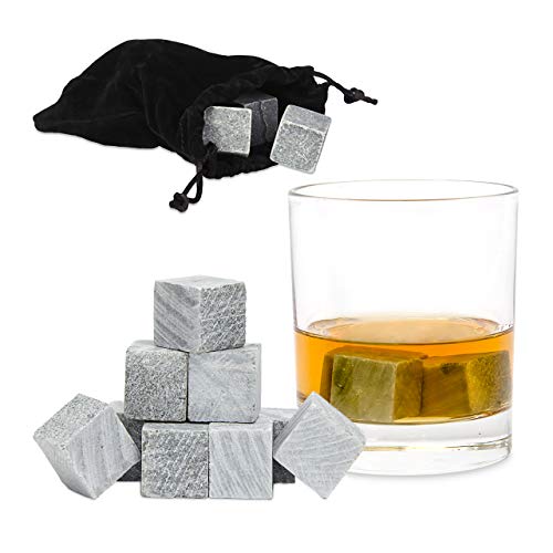 Relaxdays 10018966 Pietre Raffredda Drink, Grigio, 2x2x2 cm