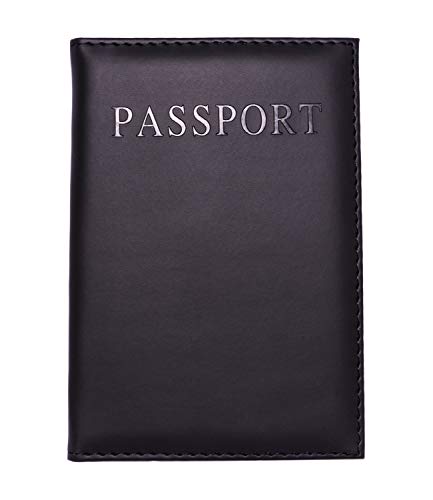Ducomi Custodia Passaporto/Porta Passaporto da Uomo e Donna (Black)