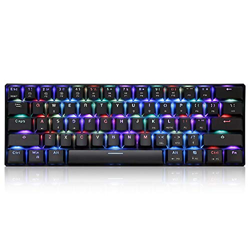 MOTOSPEED Tastiera da Meccanica RGB OUTEMU Interruttori Blu Tastiera 61 Tasti con Luce di Fondo per Gioco