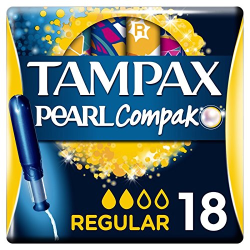 Tampax Compak Pearl Assorbenti Interni Regular con Applicatore, 18 Pezzi