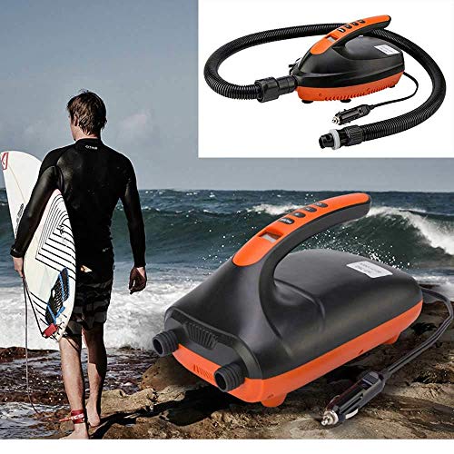 Elikliv SUP Pompa 20PSI, 12V Dc Alta Pressione Pompa con Intelligente Doppio Fase Spegnimento Automatico Funzione, per Stand Up Pagaia Tavole Gonfiabile Boatsâ€ƒ