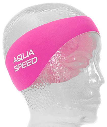 Aqua Speed® EARBAND JR Archetto per la Testa per Bambini | Neoprene | Nuoto | 50 cm | Orecchie Nastro | Cerchietto per Capelli, Colore:Pink 03