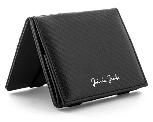 JAIMIE JACOBS Portafoglio Magico con scompartimento per monete e RFID-Blocker Magic Wallet Flap Boy - l'originale - di pelle da uomo (Carbon)