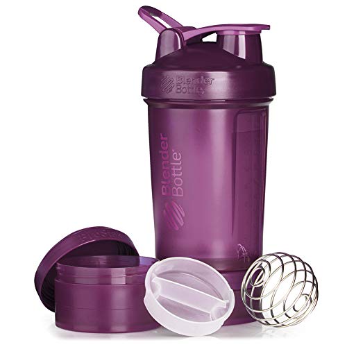 BlenderBottle ProStak Shaker per proteine 650 ml, Plum, 650 ml