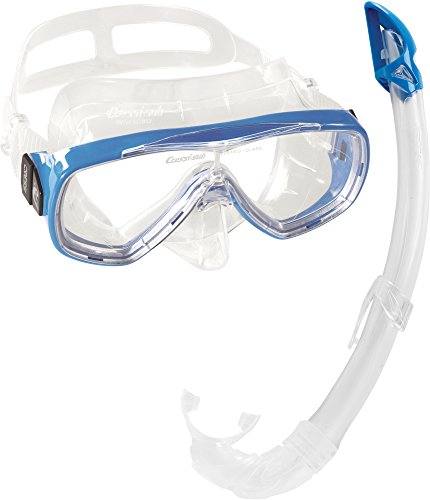 Cressi Onda Mare Combo Set Maschera Sub Onda e Snorkel Mexico, Trasparente/Blu