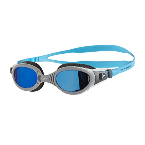 Speedo Futura Biofuse Flexiseal Mirror Occhialini da Nuoto, Unisex adulto, Grigio (Usa Charcoal/Grey/Blue Mirror) Taglia Unica