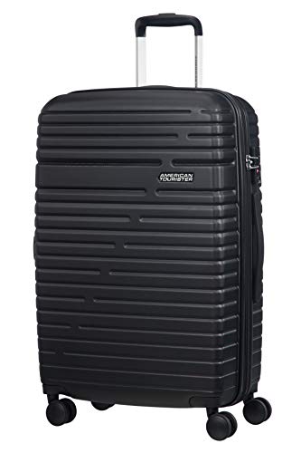 American Tourister Aero Racer Spinner 68 Expandable - 3.6 Kg Bagaglio a Mano 75.5 Liters, Nero (Jet Black)