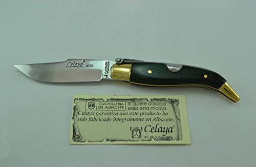 Coltello Celaya Classic Albacete Ottone di legno verdi 7 cm