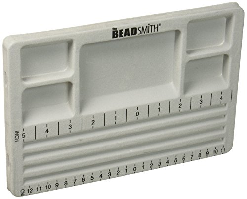 The BeadSmith Travel Bead Design in Beading Board and Gray Flock with Lid, 7.75 by 11.25-Inch by The Beadsmith