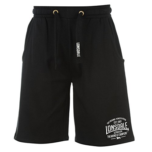 Lonsdale Mens Box Lightweight Shorts Pants Bottoms Boxing Sports Clothing NERO Small