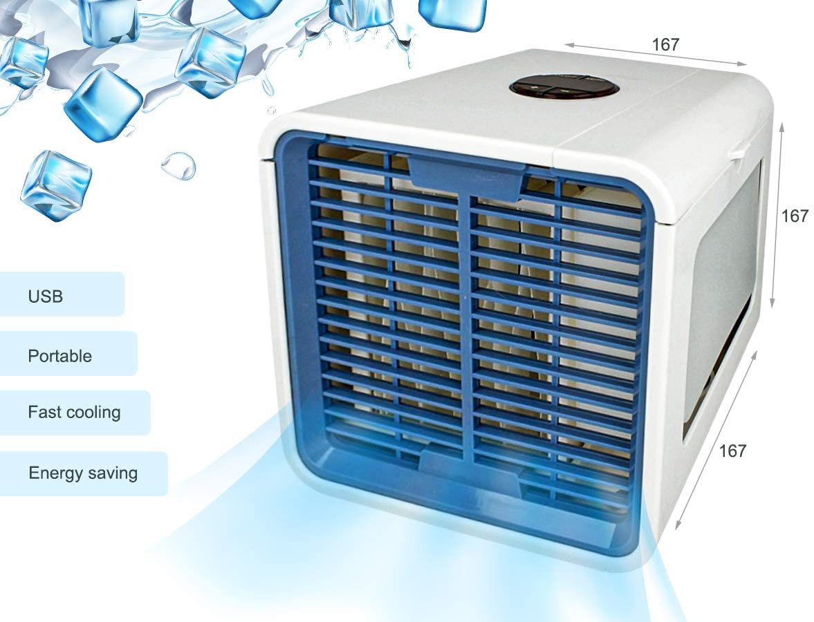 LEDLUX ESE017 Mini Condizionatore Ventilatori Portatile Climatizzatore Umidificatore Ad Acqua Con USB Air Cooler