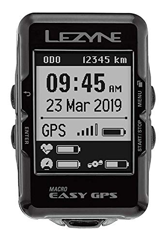 LEZYNE ciclocomputer Macro Easy GPS Nero Unisex Adulto, FR Unique (Taille Fabricant : t.One sizeque)