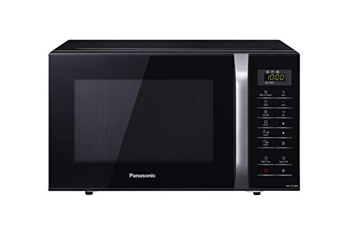 Panasonic NN-K37HBMEBG Forno a Microonde Combinato con Grill, 11 Programmi Automatici, Quick Start 30 Secondi, Sicurezza Bambini, 800 W, 23 Litri, 63 Decibel, 5 velocità, Nero