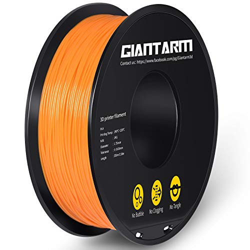 GIANTARM Filamento PLA 1,75 mm stampante 3D PLA Filamento 1,75 mm 1 kg Bobina Arancione