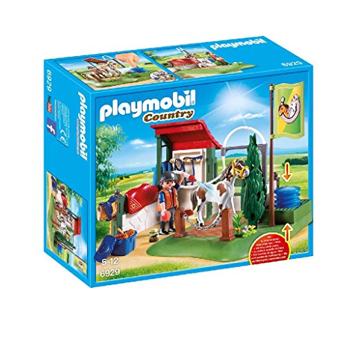Playmobil Country 6929 - Area di Cura dei Cavalli con Pompa d'Acqua Funzionante, dai 4 anni