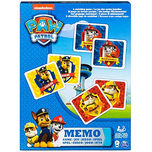 Spin Master 6033326 Paw Patrol Memory Match 72 Cards, multicolore