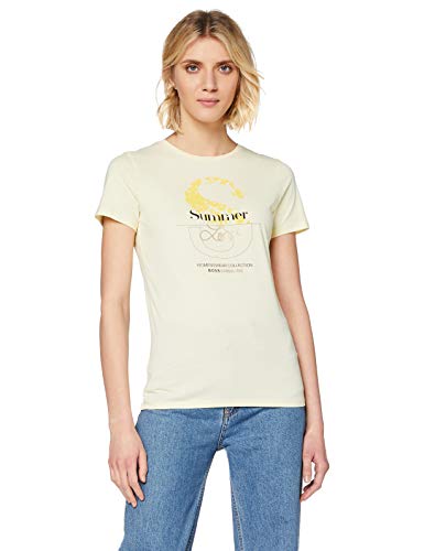 Boss Tenovel T-Shirt, Giallo (Light/Pastel Yellow 741), Small Donna