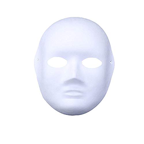 Meimask Maschera Verniciata della Mascherina della Mascherina di Carta Bianca di DIY Bianca della Mascherina di Disegno della Maschera (Donne)