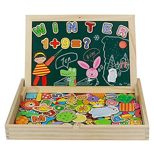 Giocattoli in Legno Puzzle Magnetica Lavagna Giochi Creativi Costruzioni Gioco da Tavolo per Bambini 3 4 5 6 Anni