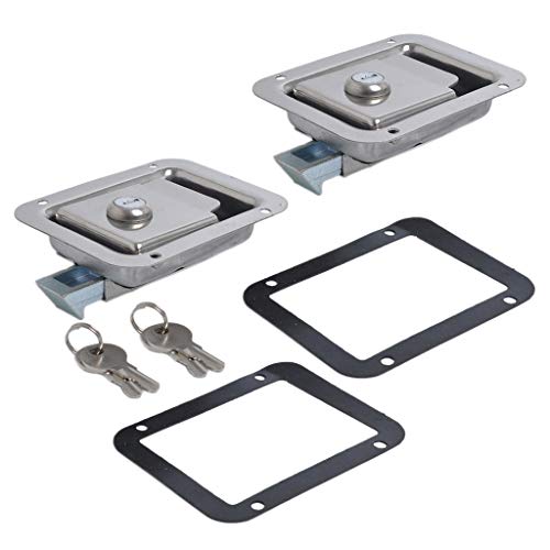 HaoYueDa 2pcs Marine Yacht in Acciaio Inox Paddle Blocco Fermo Camion Camper Tool Box con i Tasti