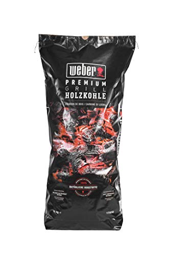 Weber Premium Holzkohle 10 kg carbonella, Nero