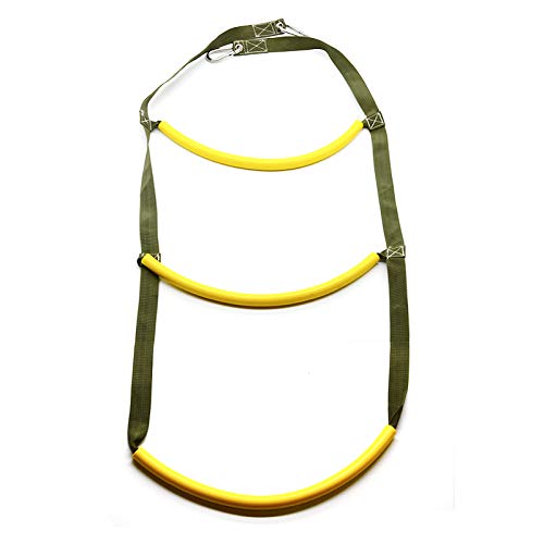 Flyastar - Scala Gonfiabile a 3 gradini per Barca, Wakeboard, Yacht, equipaggiamento per Kayak, Moto, Canoa, Yellow