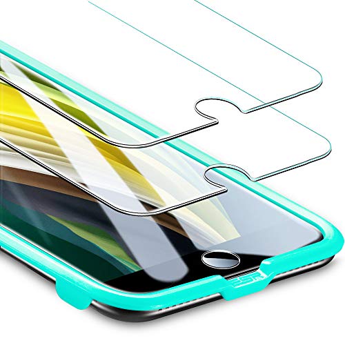 ESR Pellicola Protettiva Compatibile con iPhone SE 2020 8/7 [2 Packs][Kit d'Installazione Gratis], Vetro Temperato [Anti-Graffo/Olio/Impronta] con 9H Durezza Protezione Elevata da 4.7 Pollici