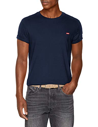 Levi's SS Original HM Tee T-Shirt, Blu (Cotton + Patch Dress Blues 0017), Medium Uomo