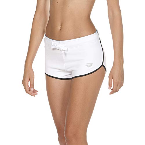 ARENA Gym - Pantaloncini da Donna in Pile, Donna, Pantaloncini da Palestra, 001617, Bianco, XL