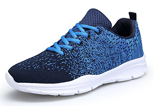 DAFENP - Scarpe sportive unisex, traspiranti, leggere; sneaker da corsa, da ginnastica, da fitness, Blu (Blu), 42 EU