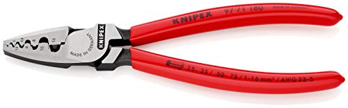 KNIPEX 97 71 180 Pinza per serrare terminali a bussola rivestiti in resina sintetica 180 mm
