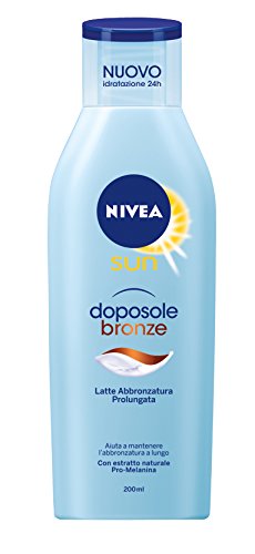 NIVEA Sun Latte Doposole Bronze Abbronzatura Prolungata, con Estratto Naturale di Melanina, 2 pezzi da 200 ml