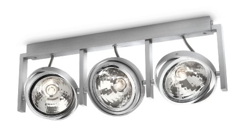 Philips Lighting Fast Barra Spot con 3 Luci, Lampadina Inclusa, Grigio