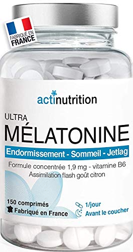 Melatonina 1,9 mg- 150 compresse - integratore naturale che riduce il tempo richiesto per prendere sonno in modo efficace e duraturo