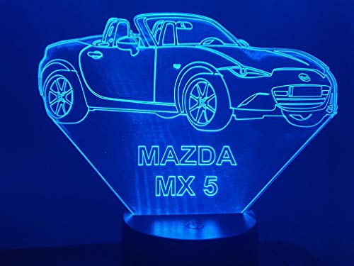 disegno compatibile MAZDA MX5, lampada da salotto 3D