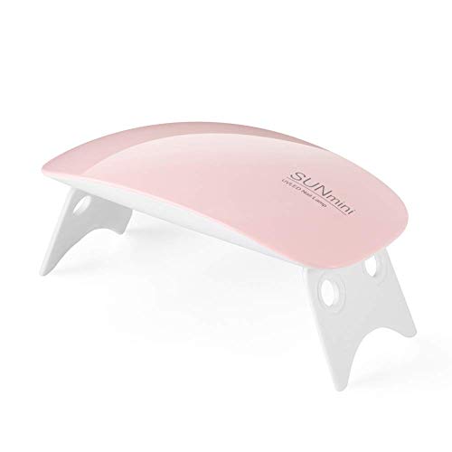 Lampada Unghie UV LED 6W Manicure Pedicure portatile Gel Essiccatore per Unghie - rosa
