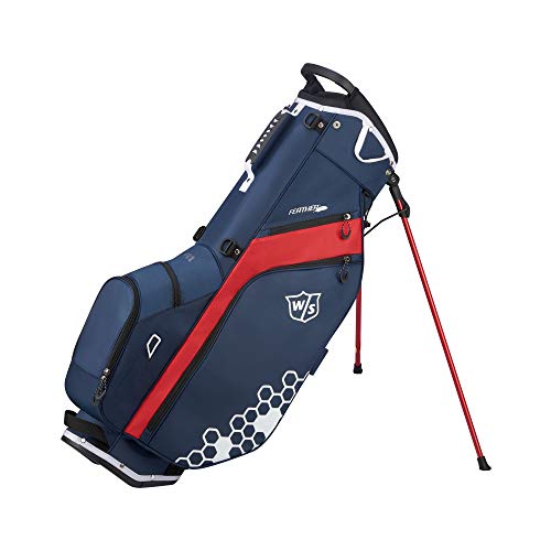 Wilson Staff Feather Golf Stand Bag, WGB5705NA Sacca da Golf, Supporto Integrato, Blu/Rosso/Bianco, 1.7 kg