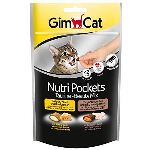 GimCat Nutri Pockets Taurine di Beauty Mix, 1er Pack (1 X 150 G)
